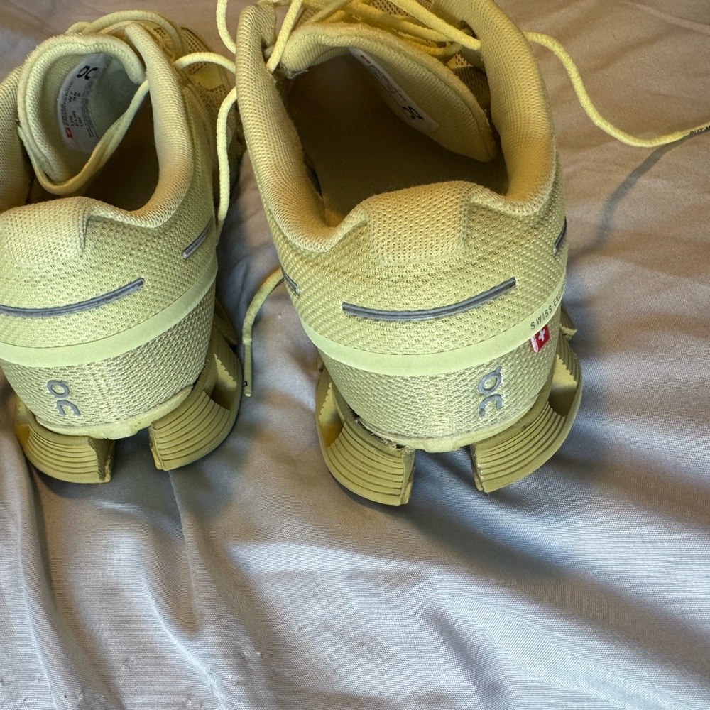On Cloud Running Lemon Yellow Athletic Shoes - Picture 4 of 4